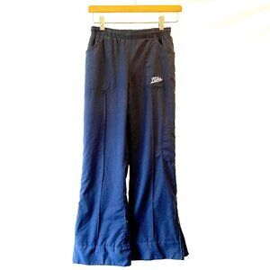 Nike Vintage Girls 14  Warm Up Athletic Pants Navy Blue Wide Leg Heart